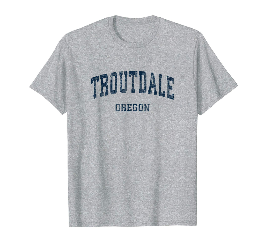 Troutdale Oregon Or Varsity Sports Navy T-Shirt - Graphic Print for Adults - T-Shirt, Sweatshirt, Hoodie