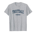 Troutdale Oregon Or Varsity Sports Navy T-Shirt - Graphic Print for Adults - T-Shirt, Sweatshirt, Hoodie