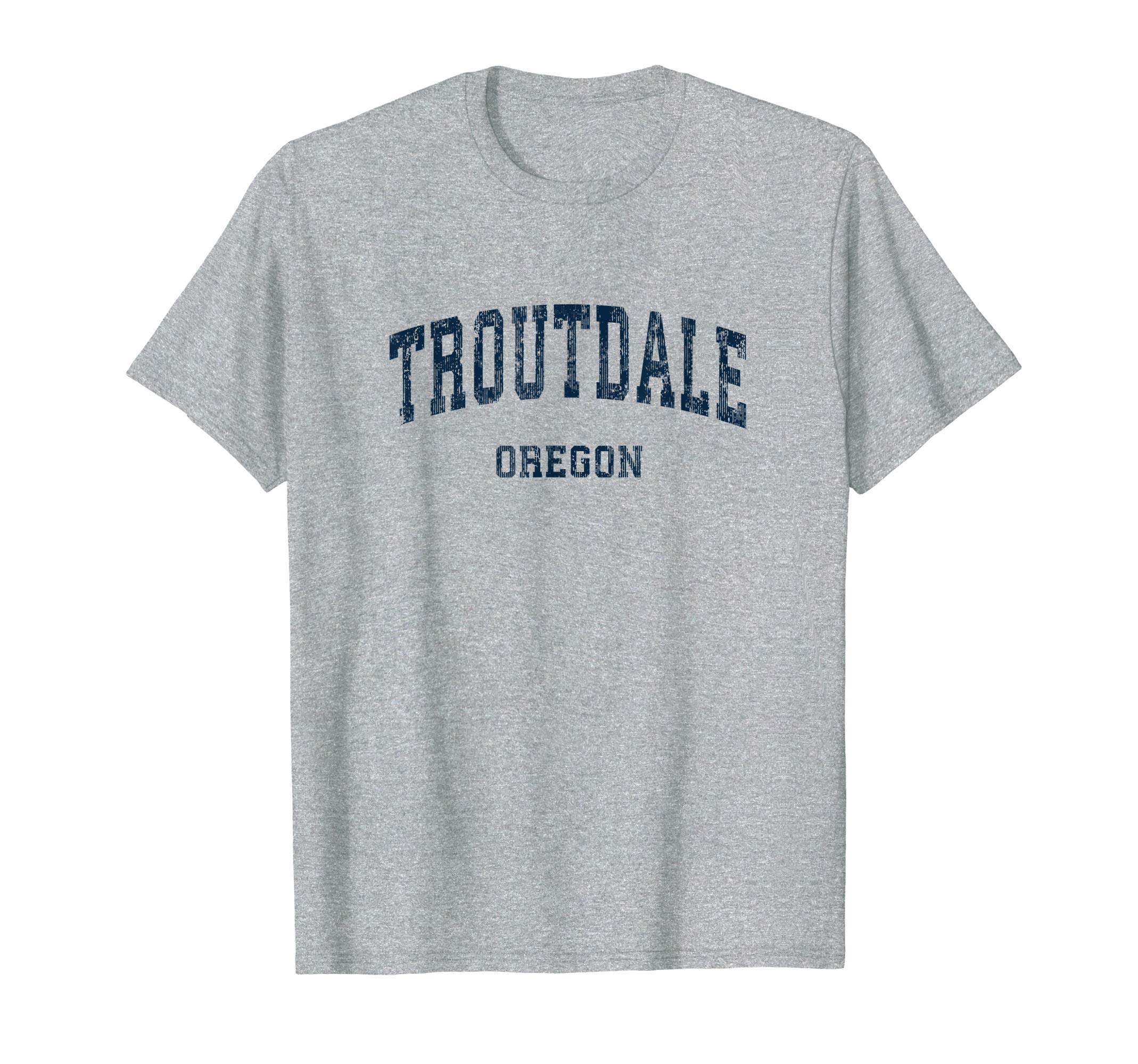Troutdale Oregon Or Varsity Sports Navy T-Shirt - Graphic Print for Adults - T-Shirt, Sweatshirt, Hoodie