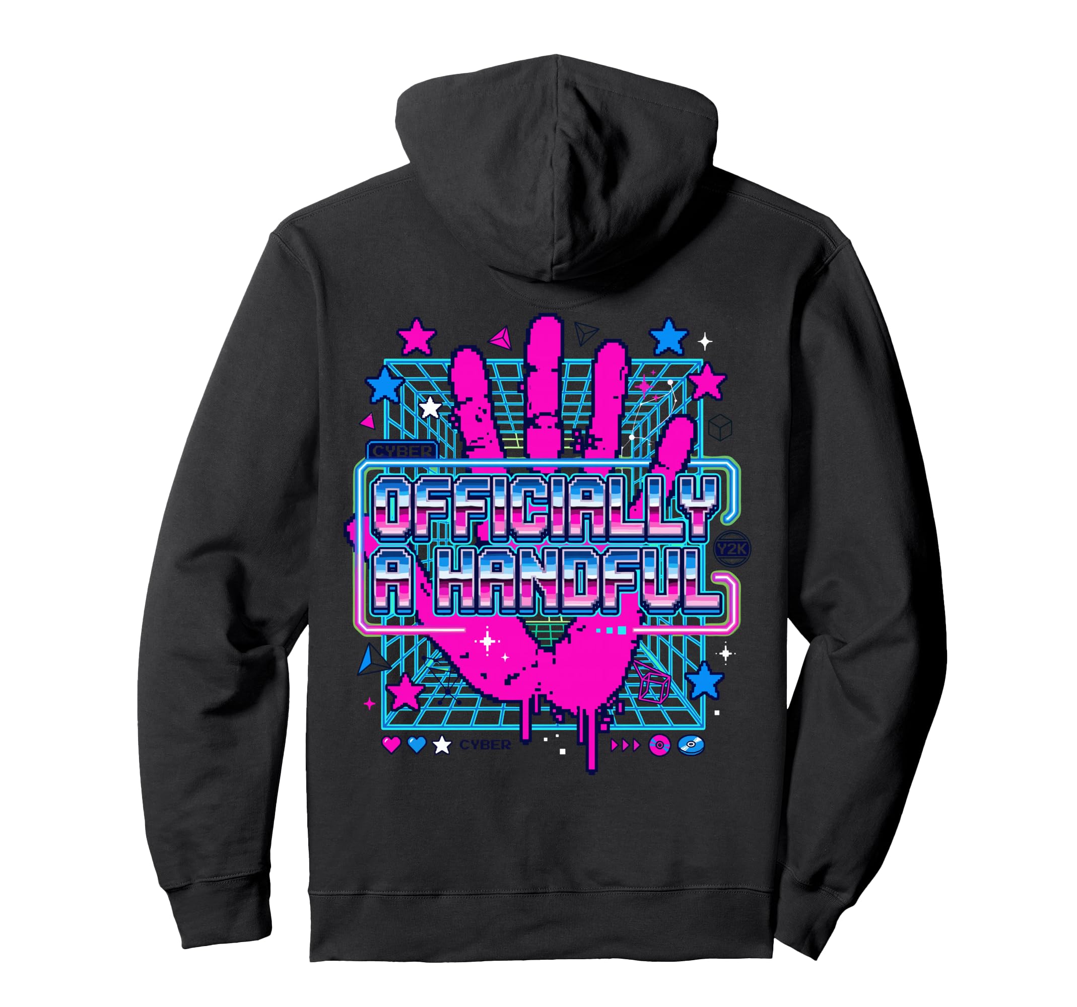 Officially Handful Gamers Y2K Cyber Hand Hoodie - Aesthetic Graphic Unisex - T-Shirt, Sweatshirt, Hoodie
