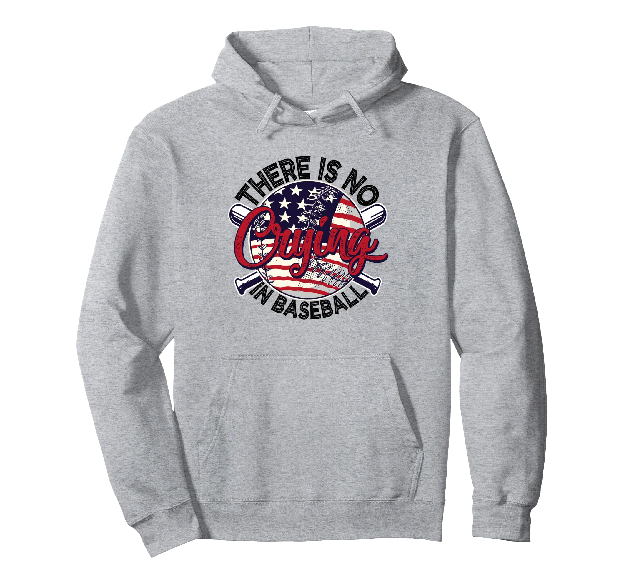 There Is No Crying Baseball Mom Dad Fan Hoodie - Novelty Apparel for Adults - T-Shirt, Sweatshirt, Hoodie