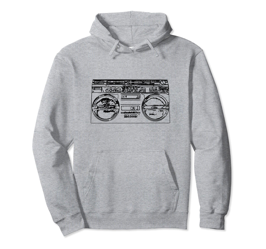 Old School Rap Boombox 80S Hip Hop Hoodie - Casual Everyday Wear Unisex - T-Shirt, Sweatshirt, Hoodie
