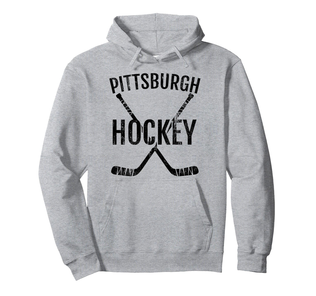 Pittsburgh Hockey Distressed Hoodie - Unique Graphic Men Women - T-Shirt, Sweatshirt, Hoodie