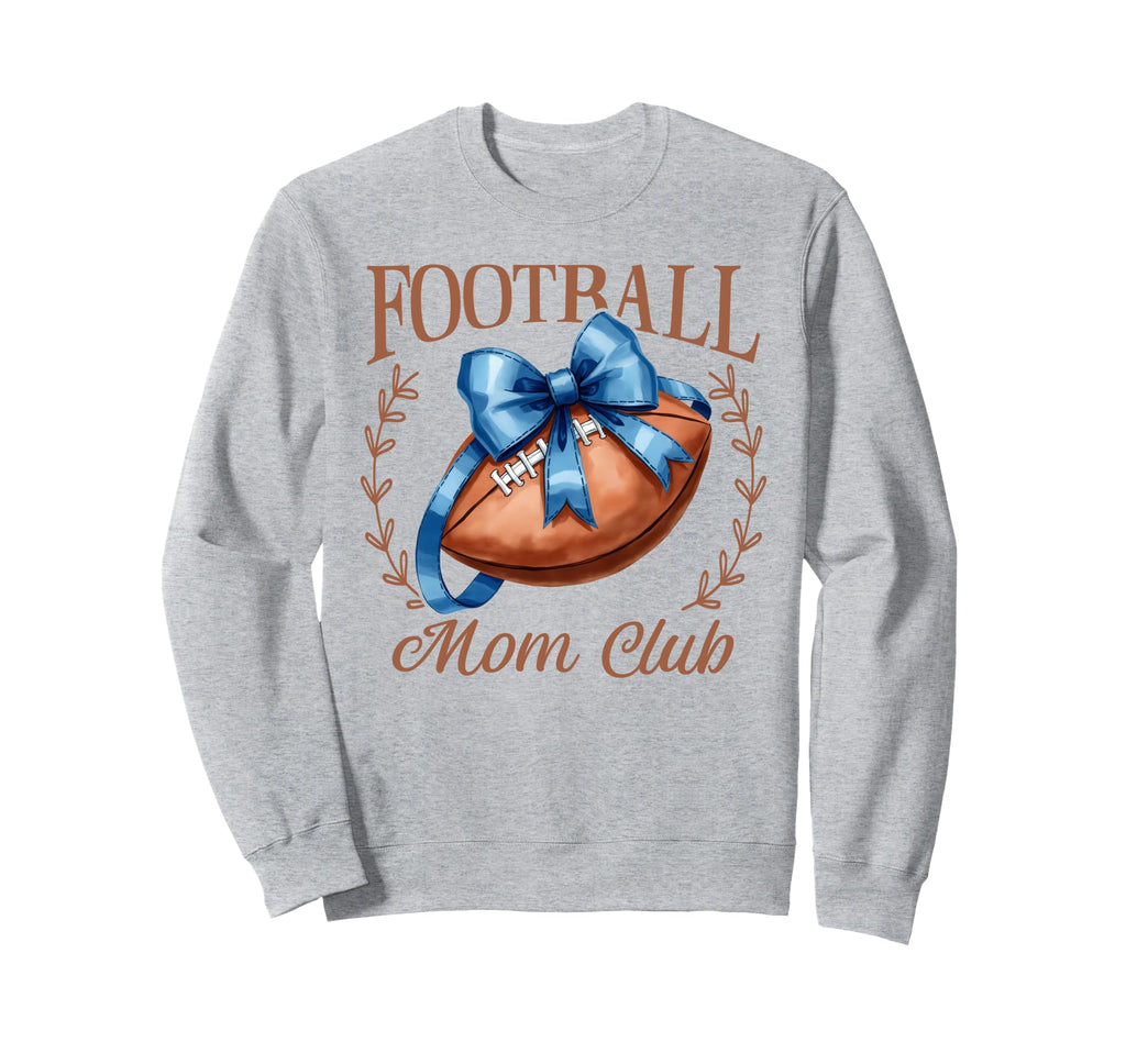 Game Day Blue Croquette Bow Football Sweatshirt - Unique Graphic Unisex - T-Shirt, Sweatshirt, Hoodie