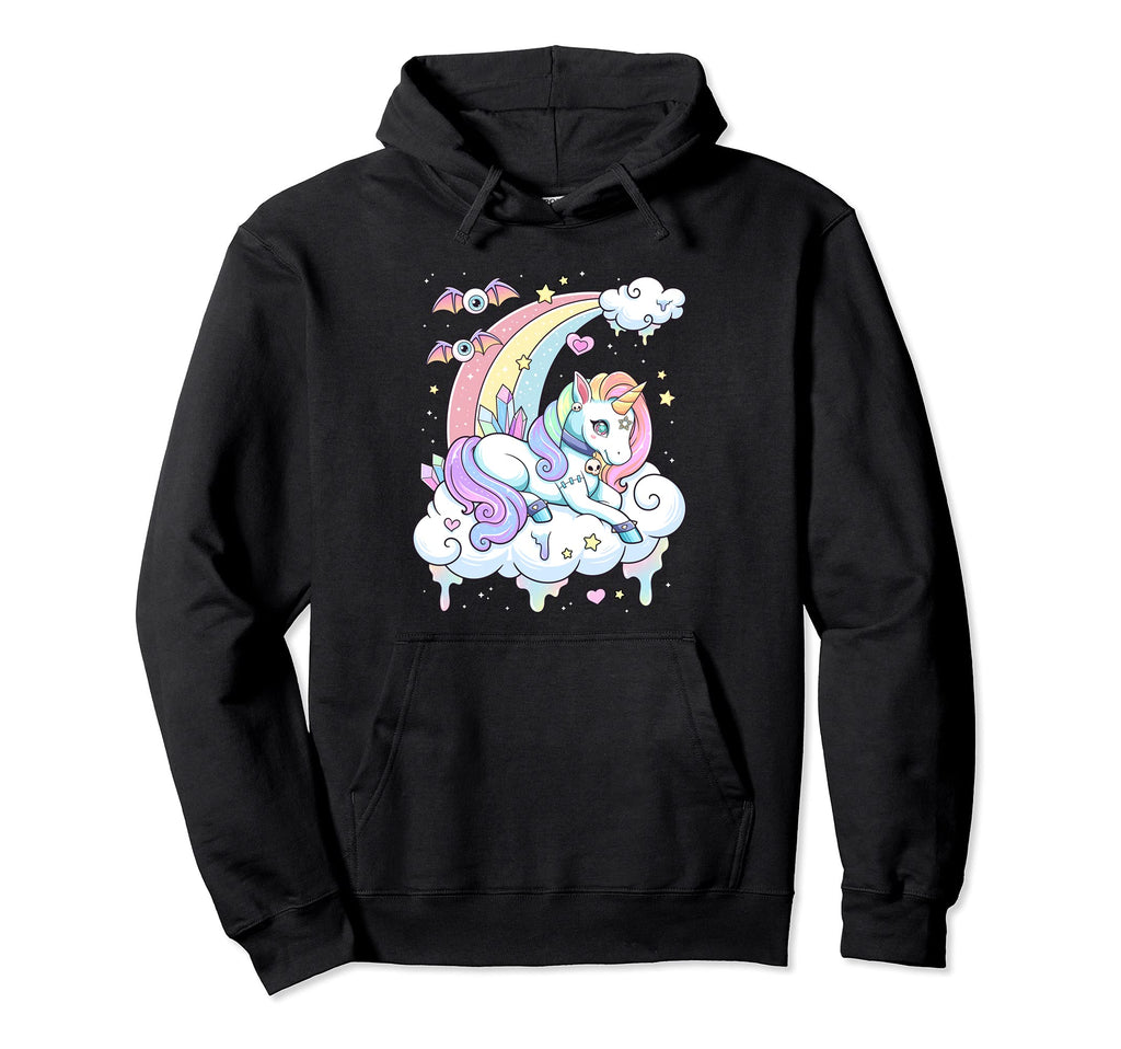 Kawaii Pastel Goth Creepy Rainbow Hoodie - Aesthetic Graphic Men Women - T-Shirt, Sweatshirt, Hoodie