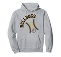 Bulldogs Baseball Gold Bulldogs Hoodie - Fun Novelty Design for Adults - T-Shirt, Sweatshirt, Hoodie