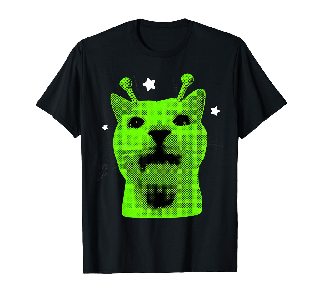 Y2K Alien Cat Meme Ufo Cats Lover 90S T-Shirt - Novelty Apparel Men Women - T-Shirt, Sweatshirt, Hoodie