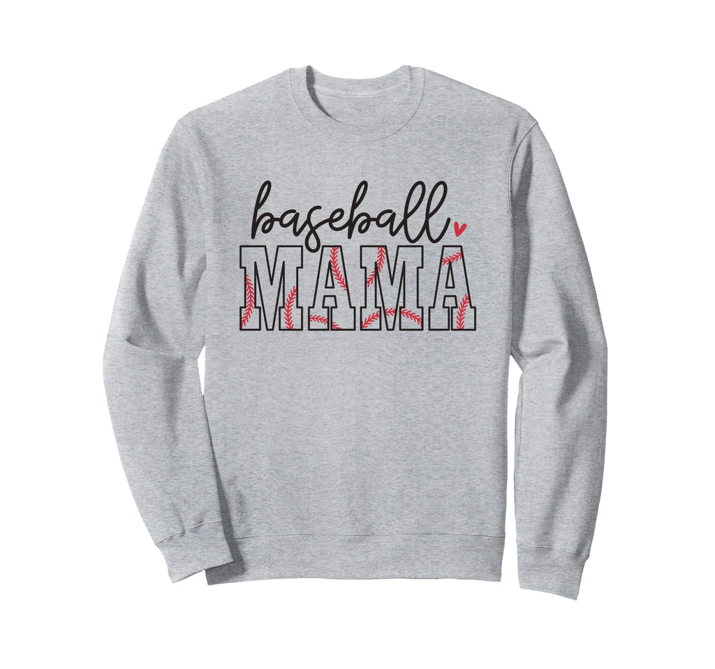 Baseball Mama Sports Moms Baseball Sweatshirt - Graphic Print Men Women - T-Shirt, Sweatshirt, Hoodie