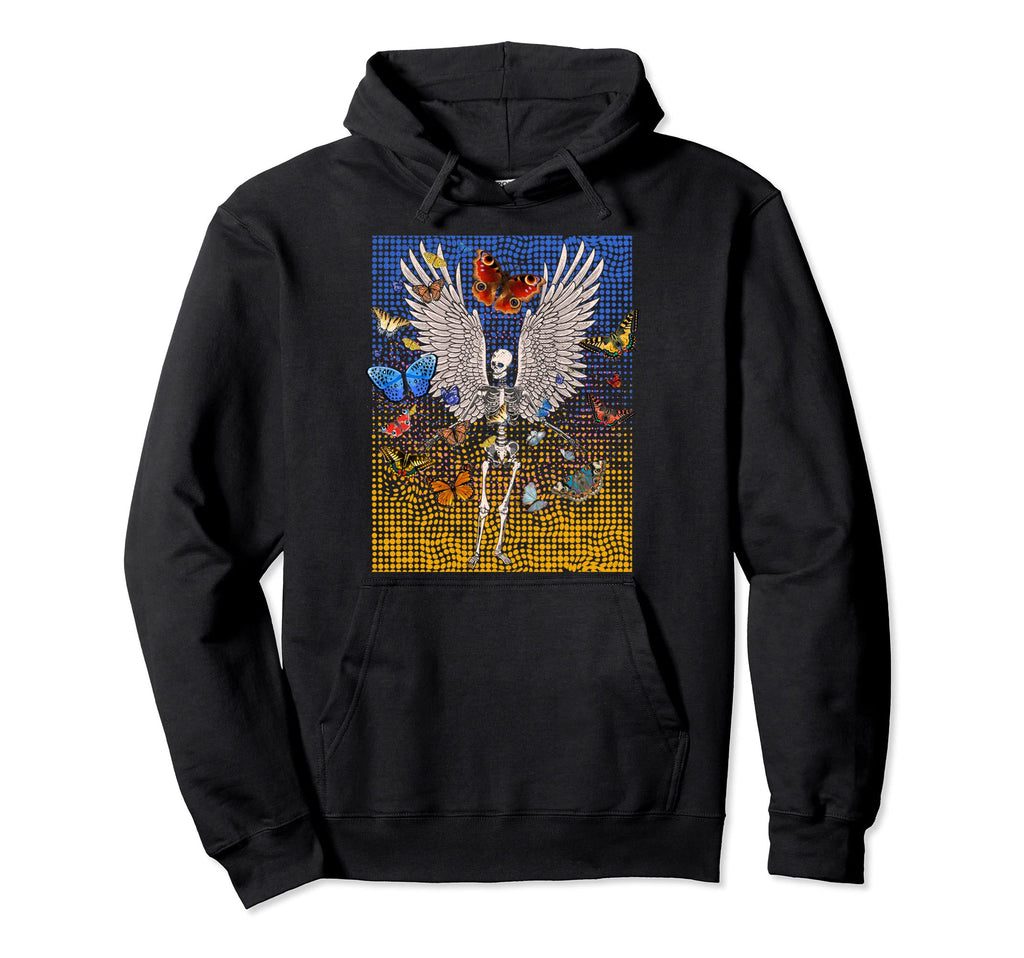 Fairy Grunge Butterfly Wing Skeleton Hoodie - Trendy Graphic for Adults - T-Shirt, Sweatshirt, Hoodie