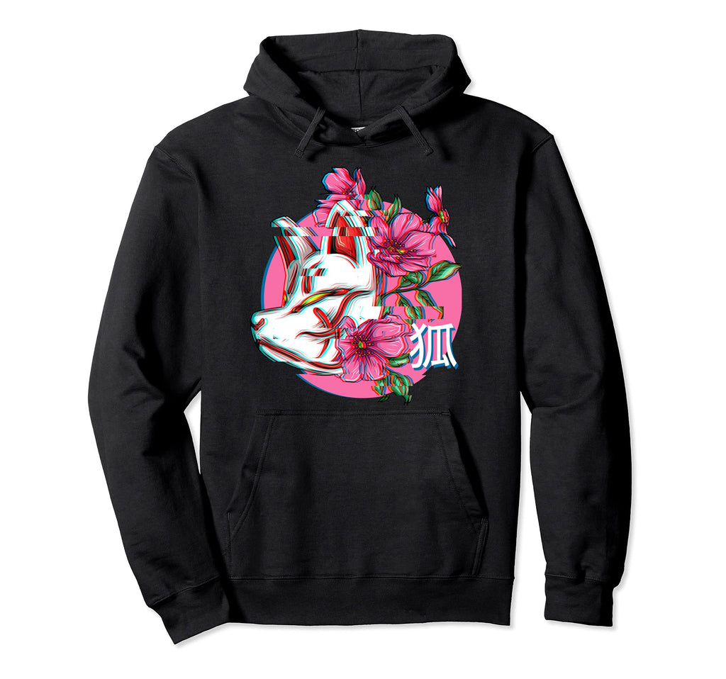 Japan Anime Mask Kitsune Soraka Hoodie - Streetwear Style for Adults - T-Shirt, Sweatshirt, Hoodie