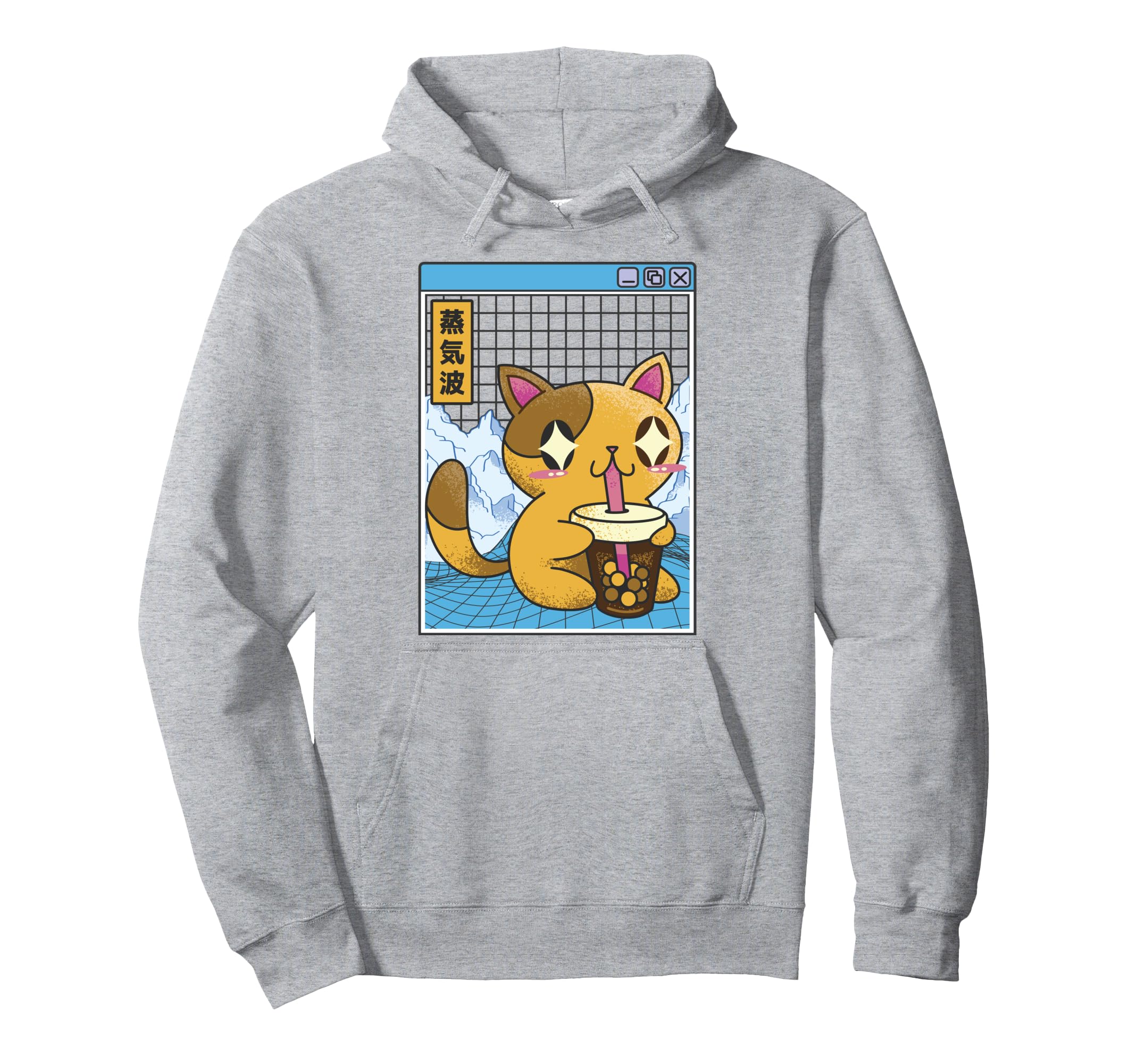 Cat Drinking Bubble Tea Boba Japan Otaku Hoodie - Novelty Apparel Unisex - T-Shirt, Sweatshirt, Hoodie
