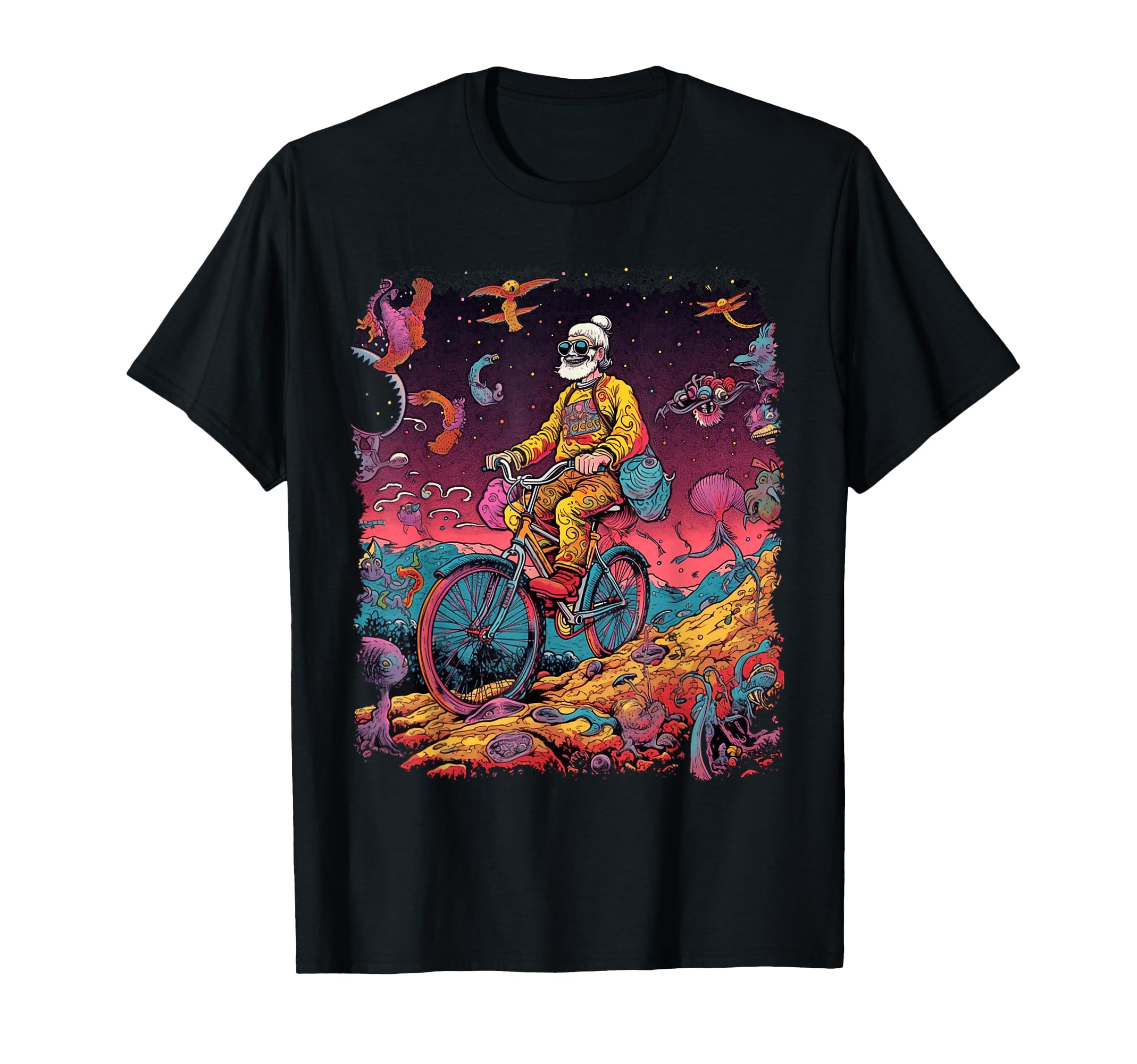 Bicycle Day Hofmann Trip Psychedelic T-Shirt - Custom Art Print for Adults - T-Shirt, Sweatshirt, Hoodie