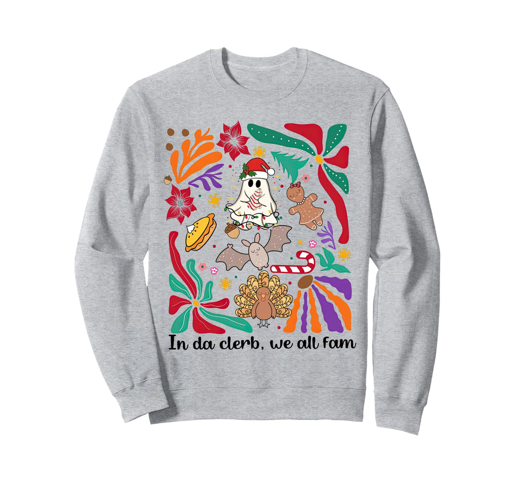 Boho Da Clerb We All Fam Funny Sweatshirt - Minimalist Print Unisex - T-Shirt, Sweatshirt, Hoodie