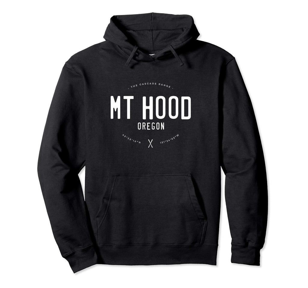 Mt Hood Oregon Distressed Ski Hoodie - Custom Art Print Men Women - T-Shirt, Sweatshirt, Hoodie