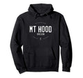 Mt Hood Oregon Distressed Ski Hoodie - Custom Art Print Men Women - T-Shirt, Sweatshirt, Hoodie