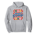 Boho Checkerboard Colorful Trees Hoodie - Unique Graphic for Adults - T-Shirt, Sweatshirt, Hoodie