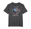 Peace Love Rock And Roll Distressed T-Shirt - Trendy Graphic Men Women - T-Shirt, Sweatshirt, Hoodie