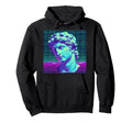 Vaporwave Glitch Art Ancient Statue Hoodie - Fun Novelty Design Men Women - T-Shirt, Sweatshirt, Hoodie