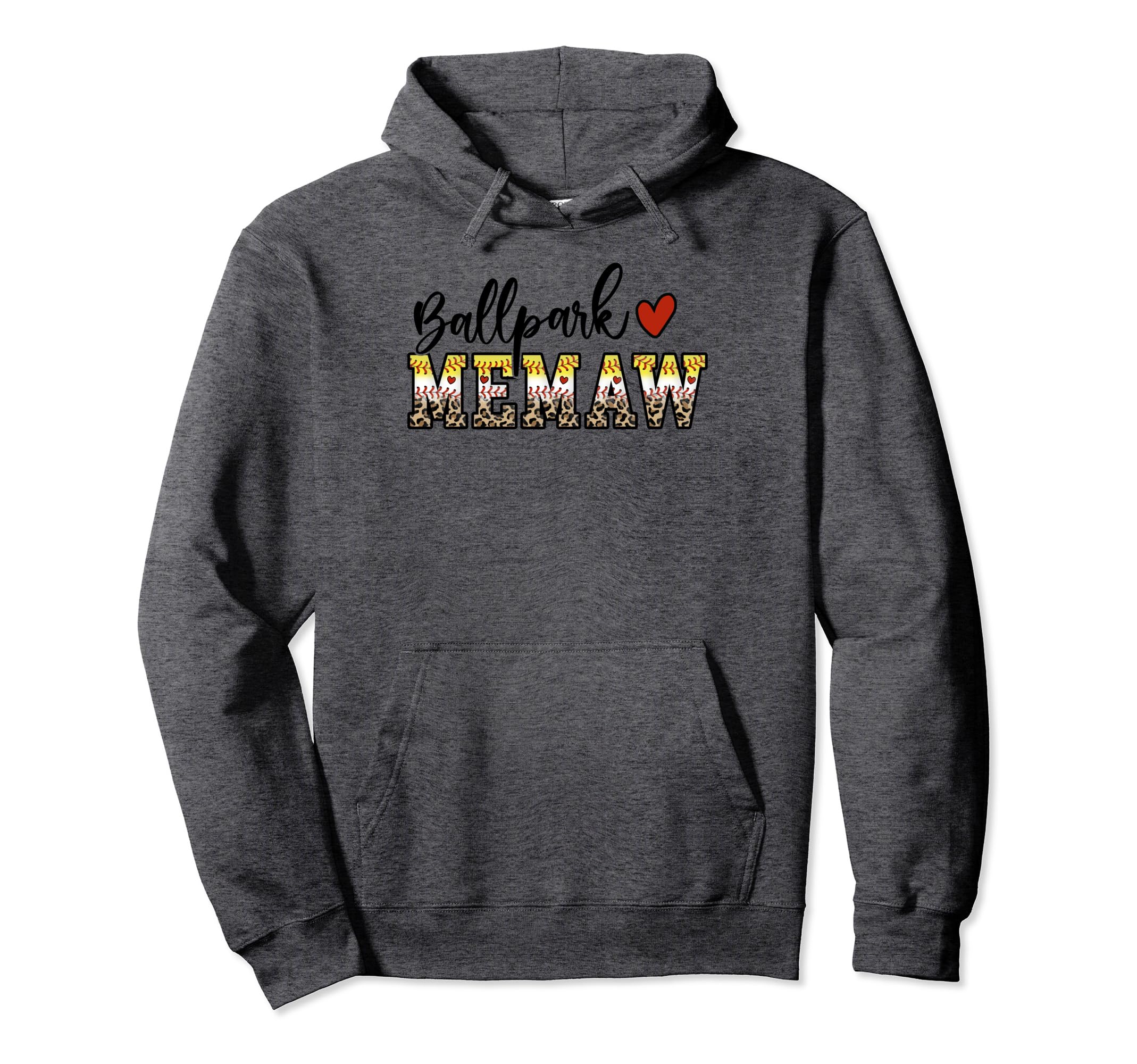 Ballpark Memaw Baseball Softball Mom Hoodie - Custom Art Print Men Women - T-Shirt, Sweatshirt, Hoodie
