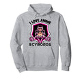 I Love Anime And Cyborgs Kawaii Otaku Hoodie - Custom Art Print for Adults - T-Shirt, Sweatshirt, Hoodie