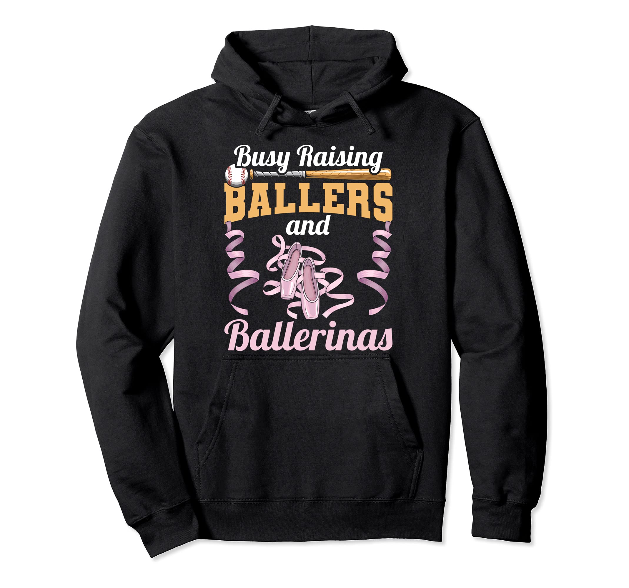 Mom Busy Raising Ballers And Ballerinas Hoodie - Trendy Graphic for Adults - T-Shirt, Sweatshirt, Hoodie