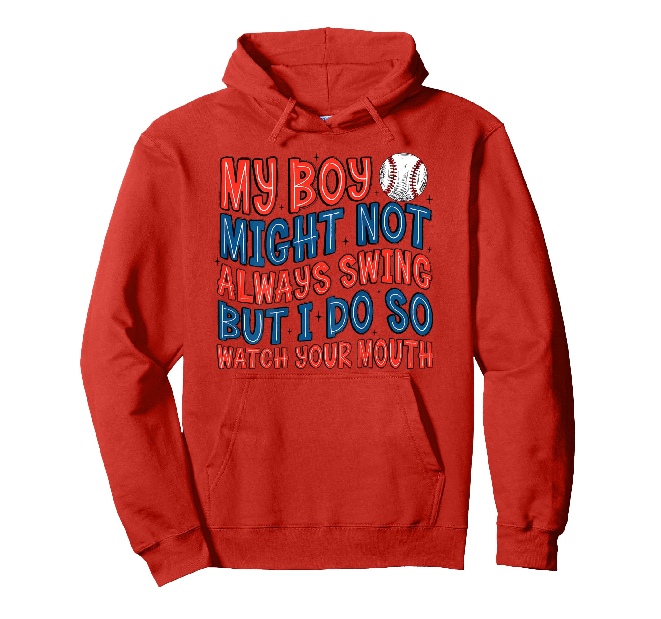 Baseball Mom My Might Not Always Swing Hoodie - Aesthetic Graphic Unisex - T-Shirt, Sweatshirt, Hoodie