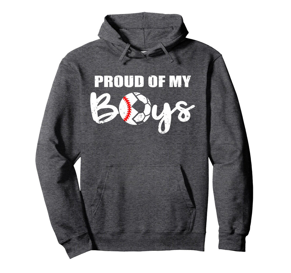 Proud My Funny Baseball Soccer Mom Hoodie - Novelty Apparel for Adults - T-Shirt, Sweatshirt, Hoodie