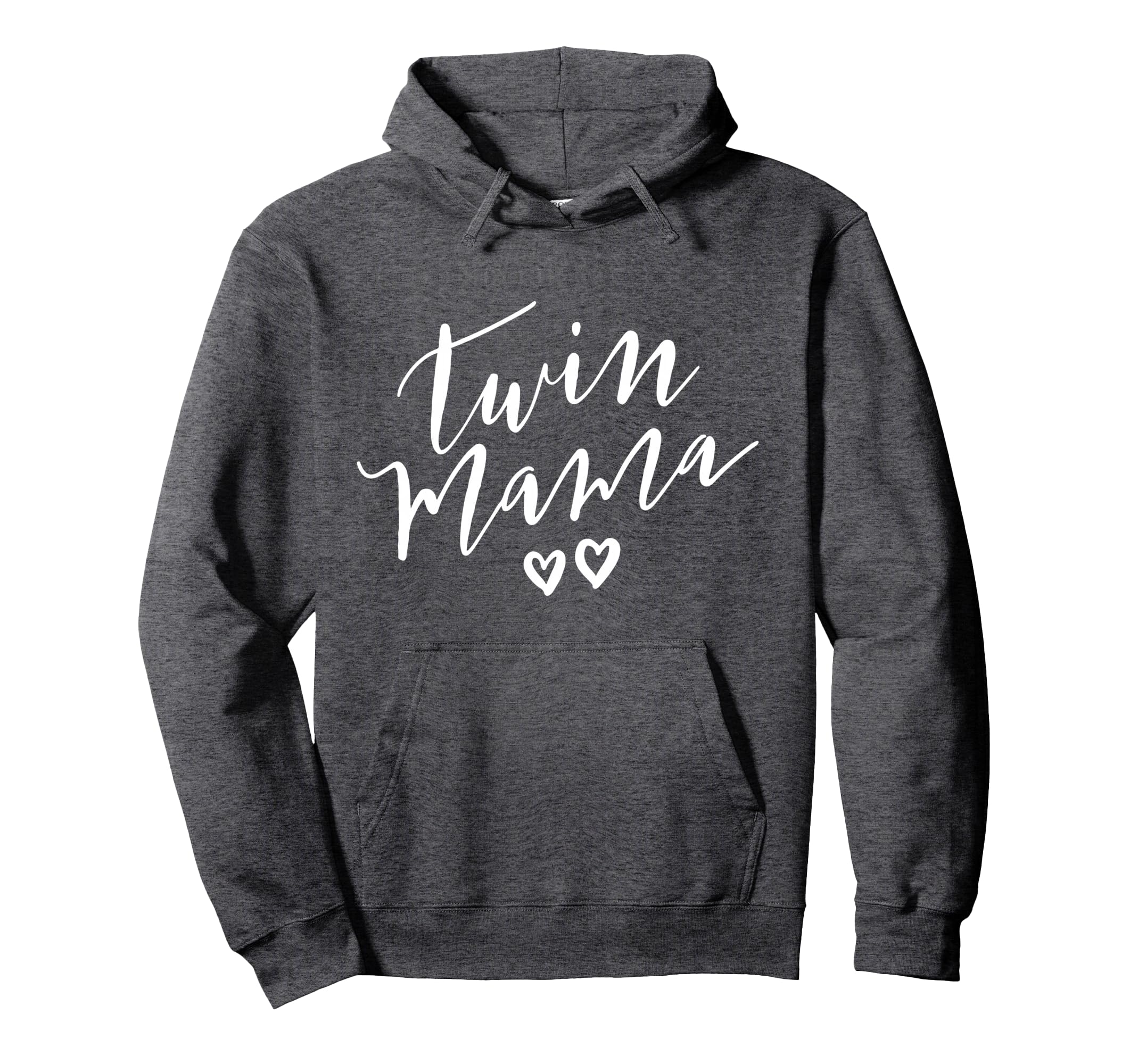 Twin Mama Hearts Double Love Hoodie - Minimalist Print Unisex - T-Shirt, Sweatshirt, Hoodie