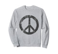 Distressed Peace Sign Sweatshirt - Trendy Graphic Unisex - T-Shirt, Sweatshirt, Hoodie