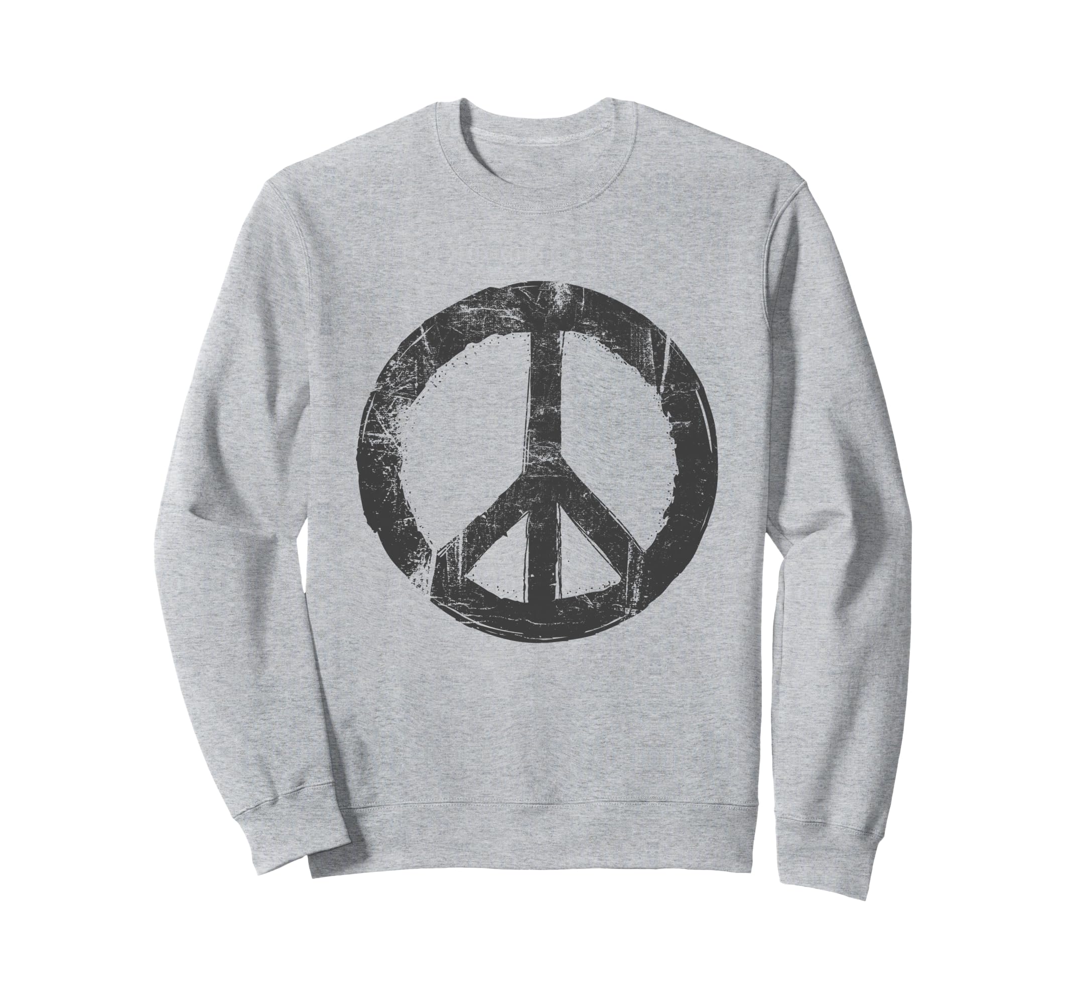 Distressed Peace Sign Sweatshirt - Trendy Graphic Unisex - T-Shirt, Sweatshirt, Hoodie