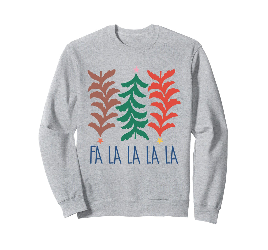 Boho Tree Fa La La Holiday Cozy Sweatshirt - Aesthetic Graphic Unisex - T-Shirt, Sweatshirt, Hoodie