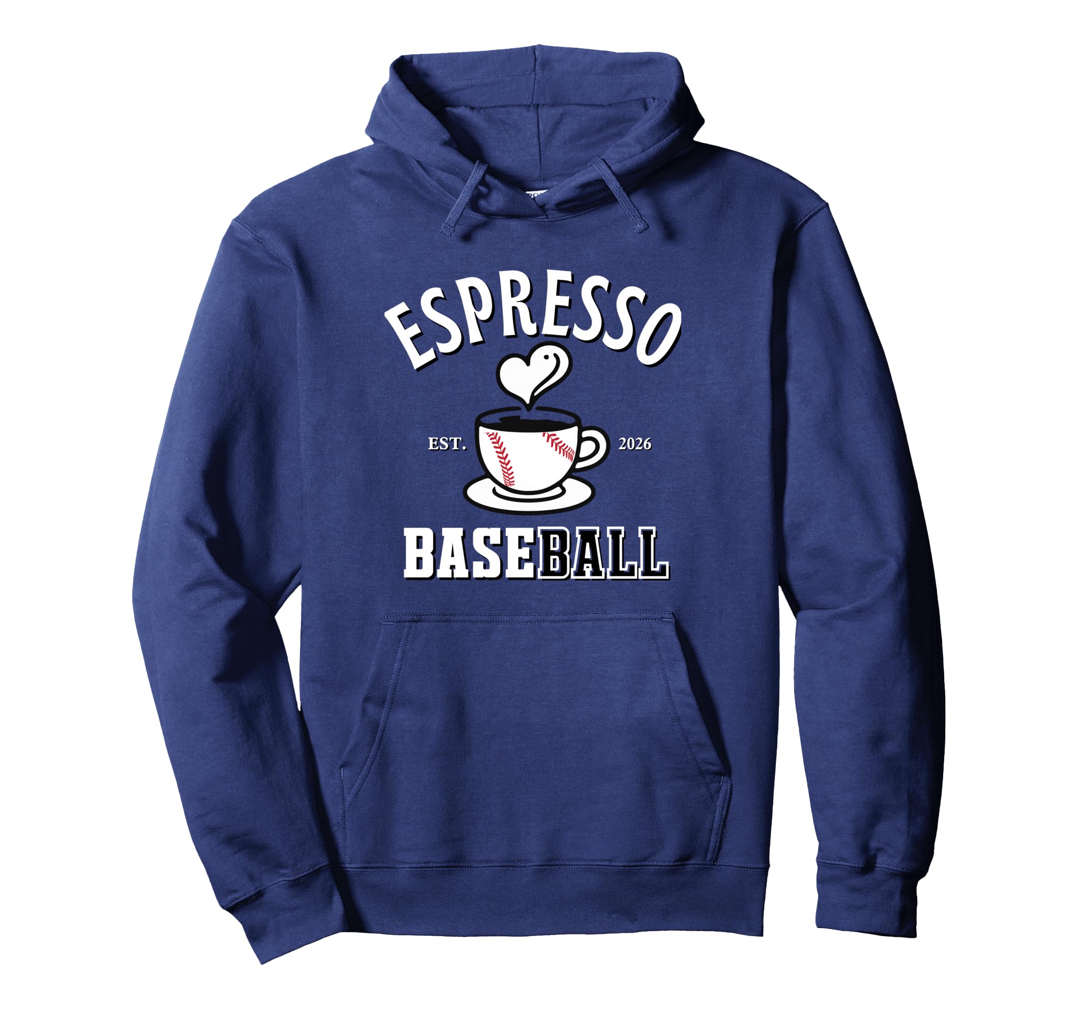 Espresso Baseball Est 2026 Coffee Hoodie - Casual Everyday Wear Men Women - T-Shirt, Sweatshirt, Hoodie
