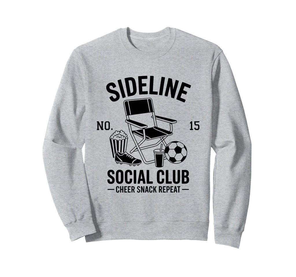 Sideline Social Club Soccer Mom Game Day Sweatshirt - Graphic Print Unisex - T-Shirt, Sweatshirt, Hoodie