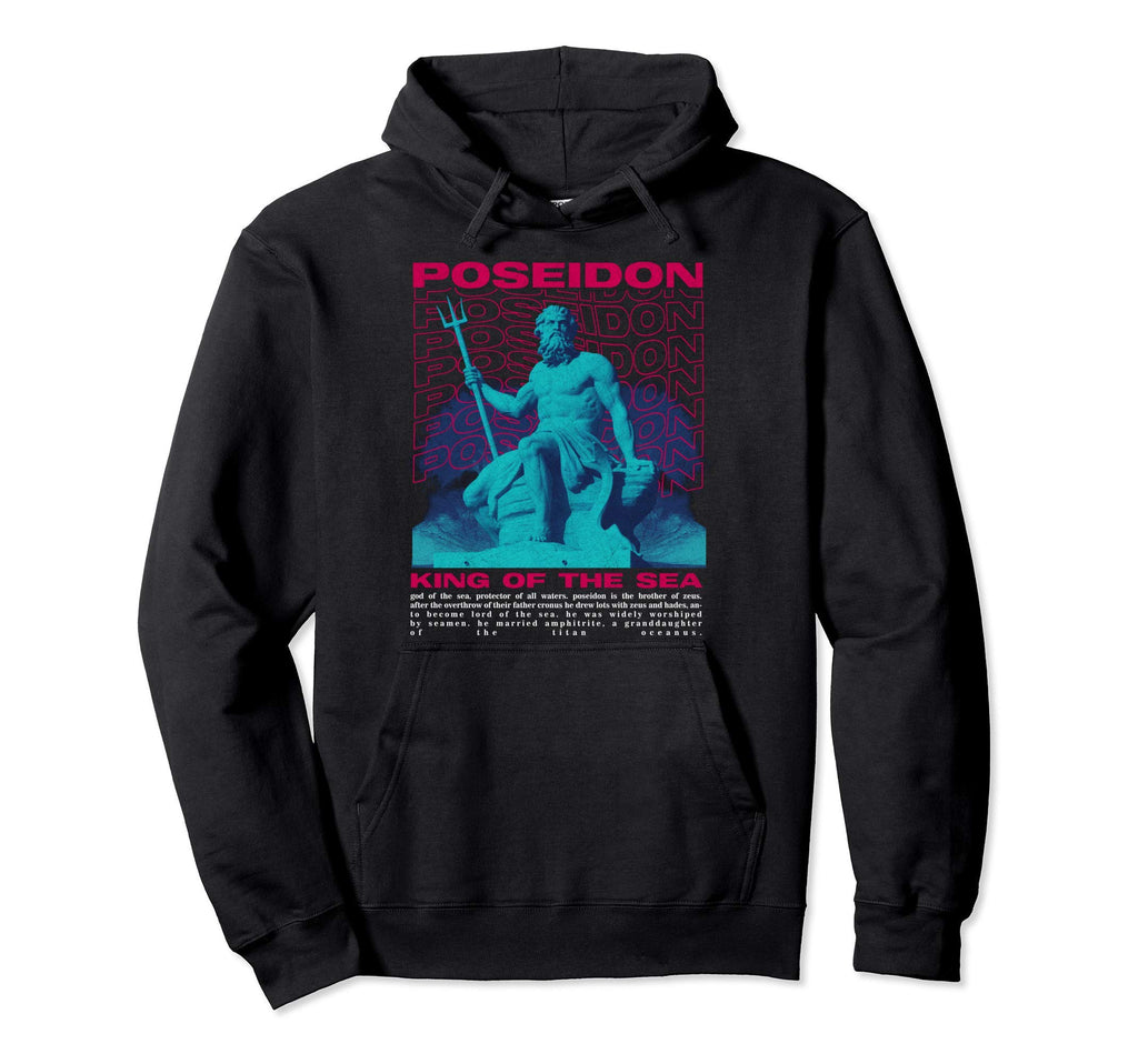Poseidon King Sea Sad Aesthetic Edgy Hoodie - Novelty Apparel Unisex - T-Shirt, Sweatshirt, Hoodie