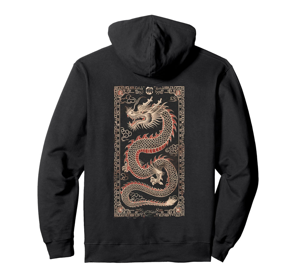 Aesthetic Back Dragon Y2K Streetwear Hoodie - Novelty Apparel for Adults - T-Shirt, Sweatshirt, Hoodie