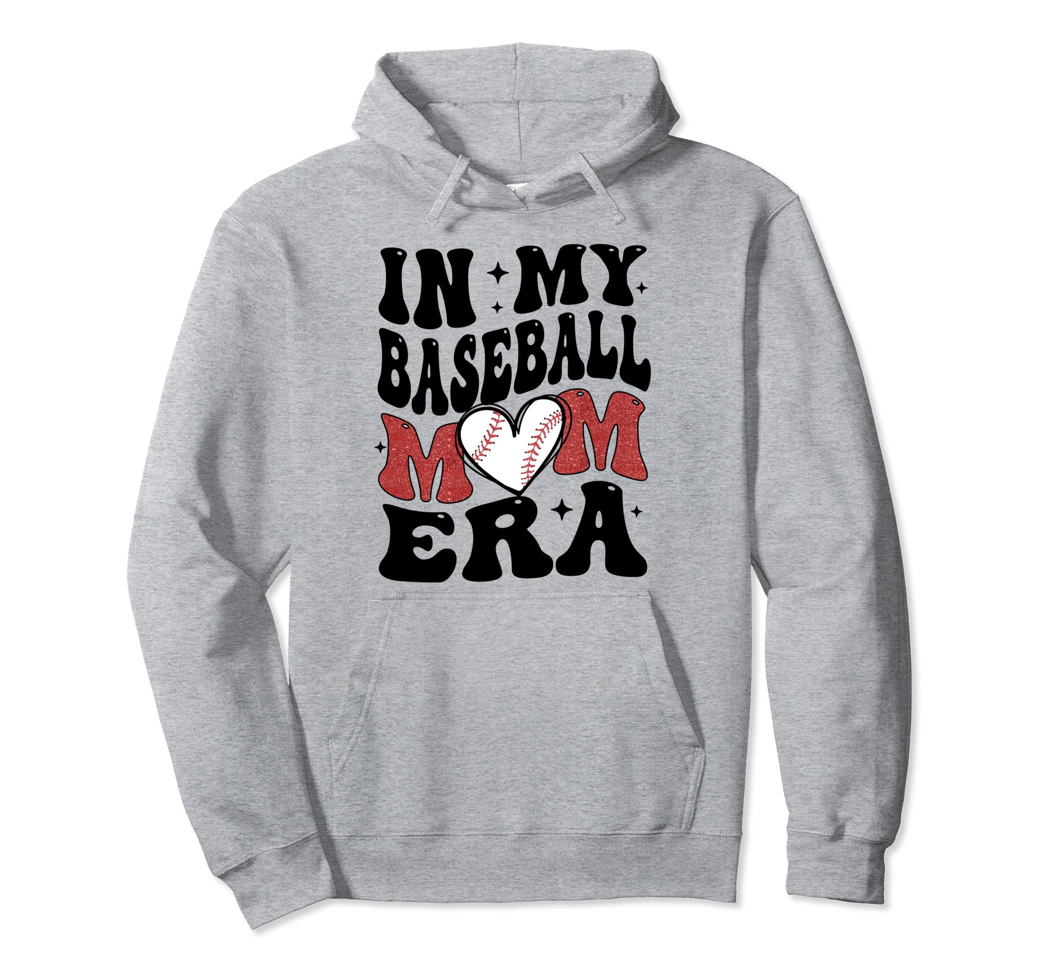 My Baseball Mom Era Funny Baseball Mom Hoodie - Custom Art Print for Adults - T-Shirt, Sweatshirt, Hoodie