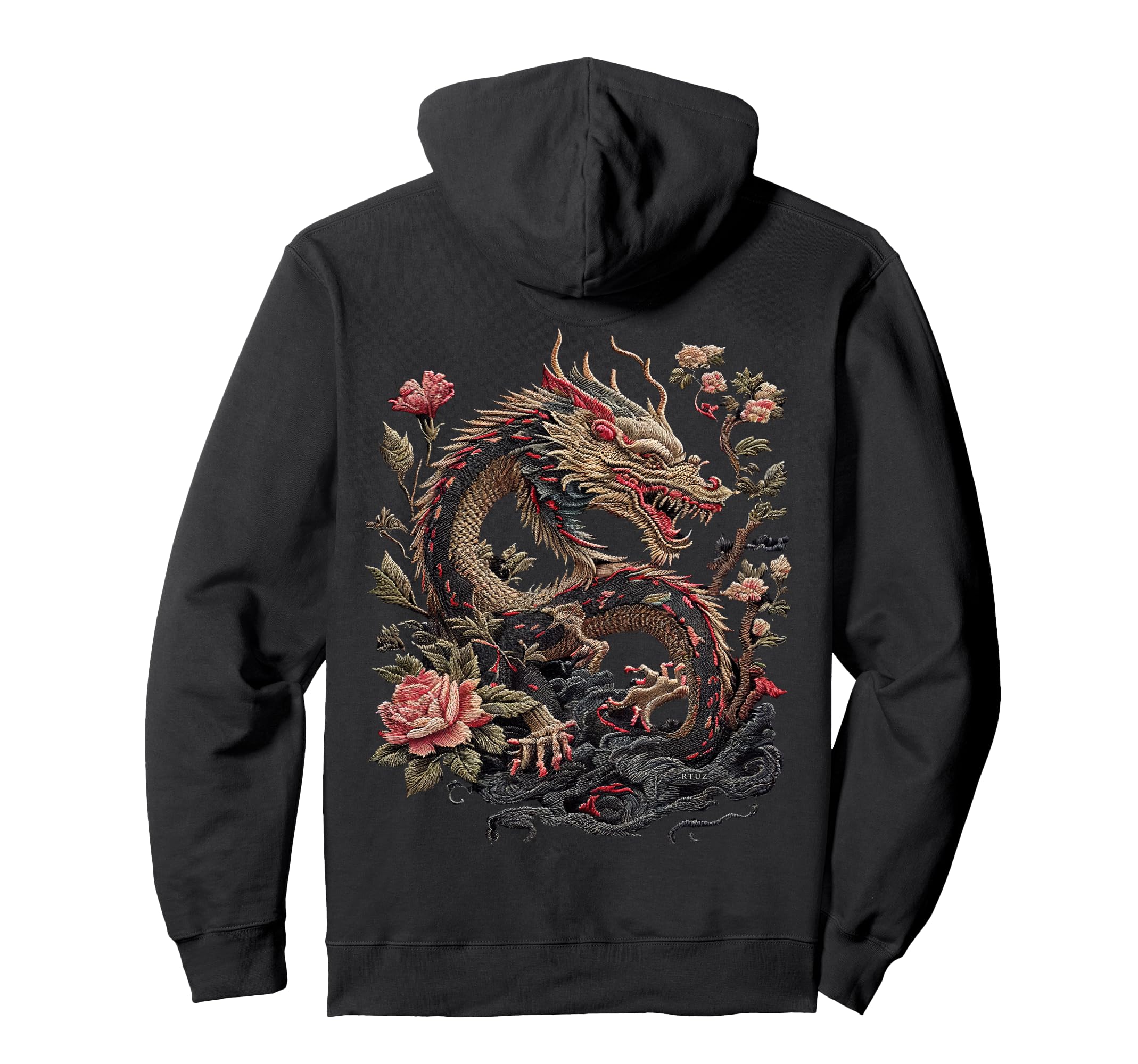 Aesthetic Back Dragon Y2K Streetwear Hoodie - Custom Art Print Unisex - T-Shirt, Sweatshirt, Hoodie