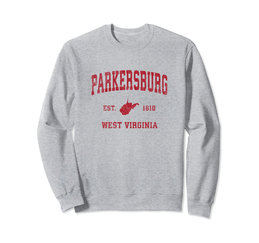 Parkersburg West Virginia Wv Sports Red Sweatshirt - Novelty Apparel Unisex - T-Shirt, Sweatshirt, Hoodie