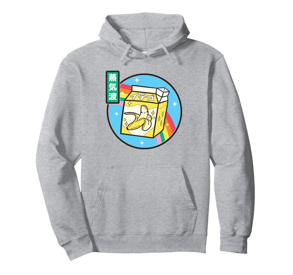 Banana Milk Carton Rainbow Japan Otaku Hoodie - Minimalist Print Unisex - T-Shirt, Sweatshirt, Hoodie