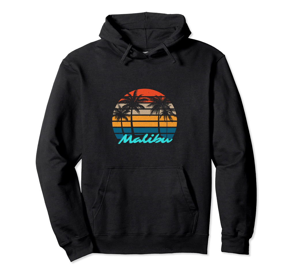 Malibu Beach Sunset Flamingo Hoodie - Custom Art Print for Adults - T-Shirt, Sweatshirt, Hoodie