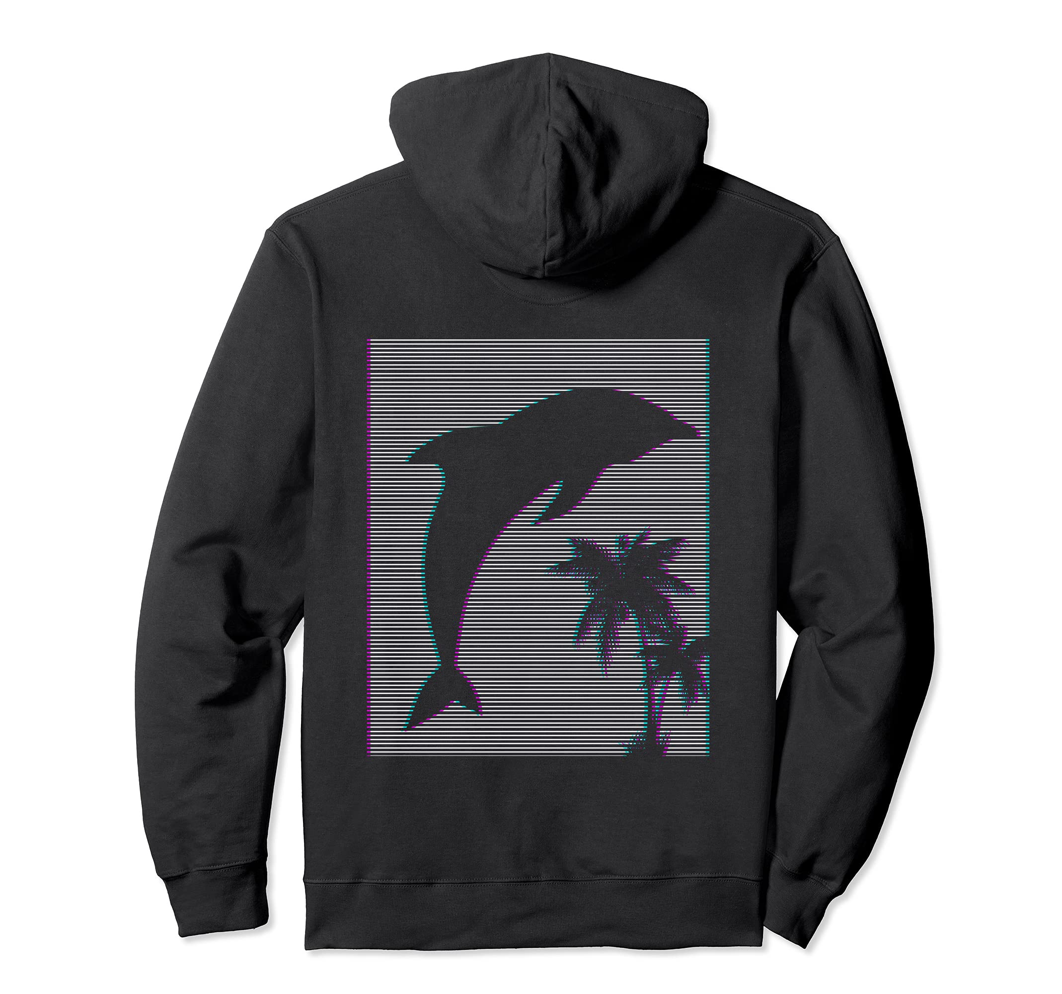 Vaporwave Aesthetic Japanese Dolphin Hoodie - Graphic Print for Adults - T-Shirt, Sweatshirt, Hoodie
