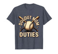 Dugout Mom Duties Baseball Mom T-Shirt - Custom Art Print Unisex - T-Shirt, Sweatshirt, Hoodie