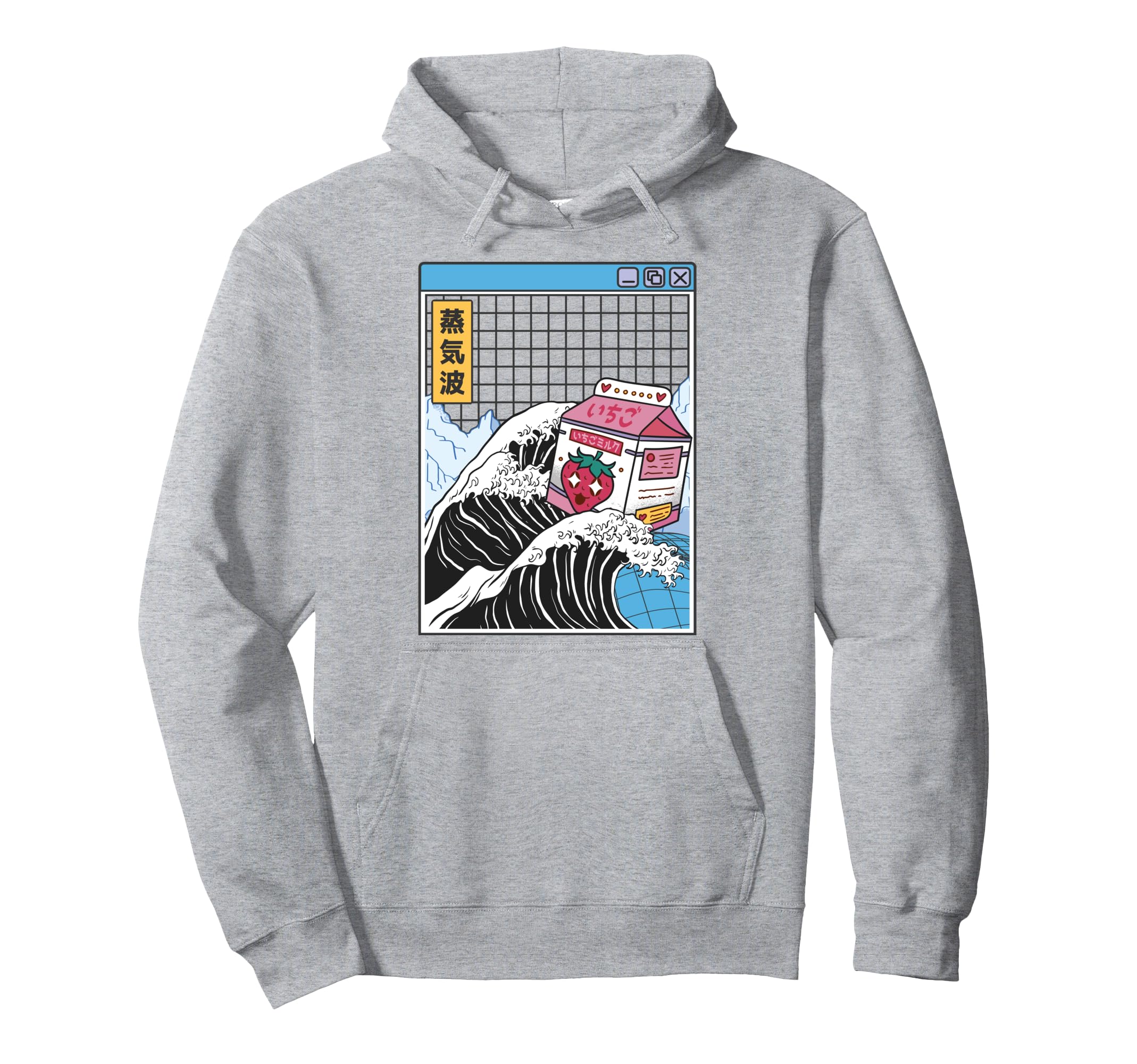 Strawberry Milk Kanagawa Wave Digital Hoodie - Custom Art Print for Adults - T-Shirt, Sweatshirt, Hoodie