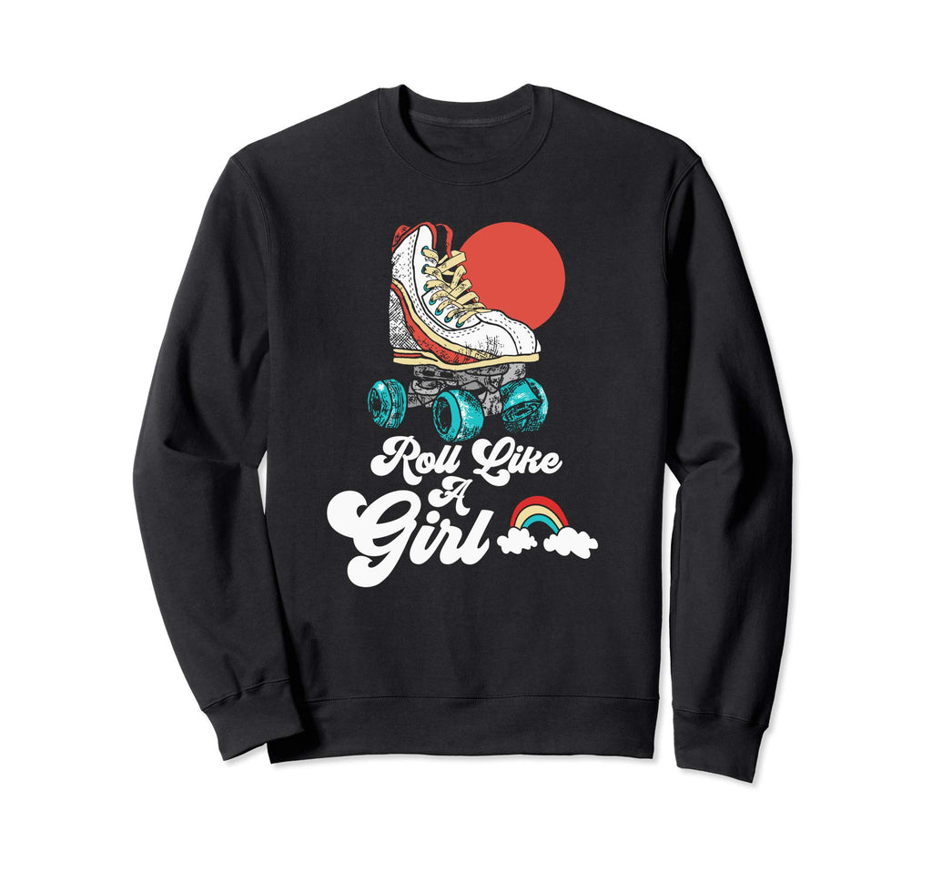 Roll Like Minimalist Roller Skate Sweatshirt - Unique Graphic for Adults - T-Shirt, Sweatshirt, Hoodie