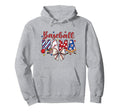Baseball Mama Patriotic Baseball Mom Hoodie - Streetwear Style for Adults - T-Shirt, Sweatshirt, Hoodie