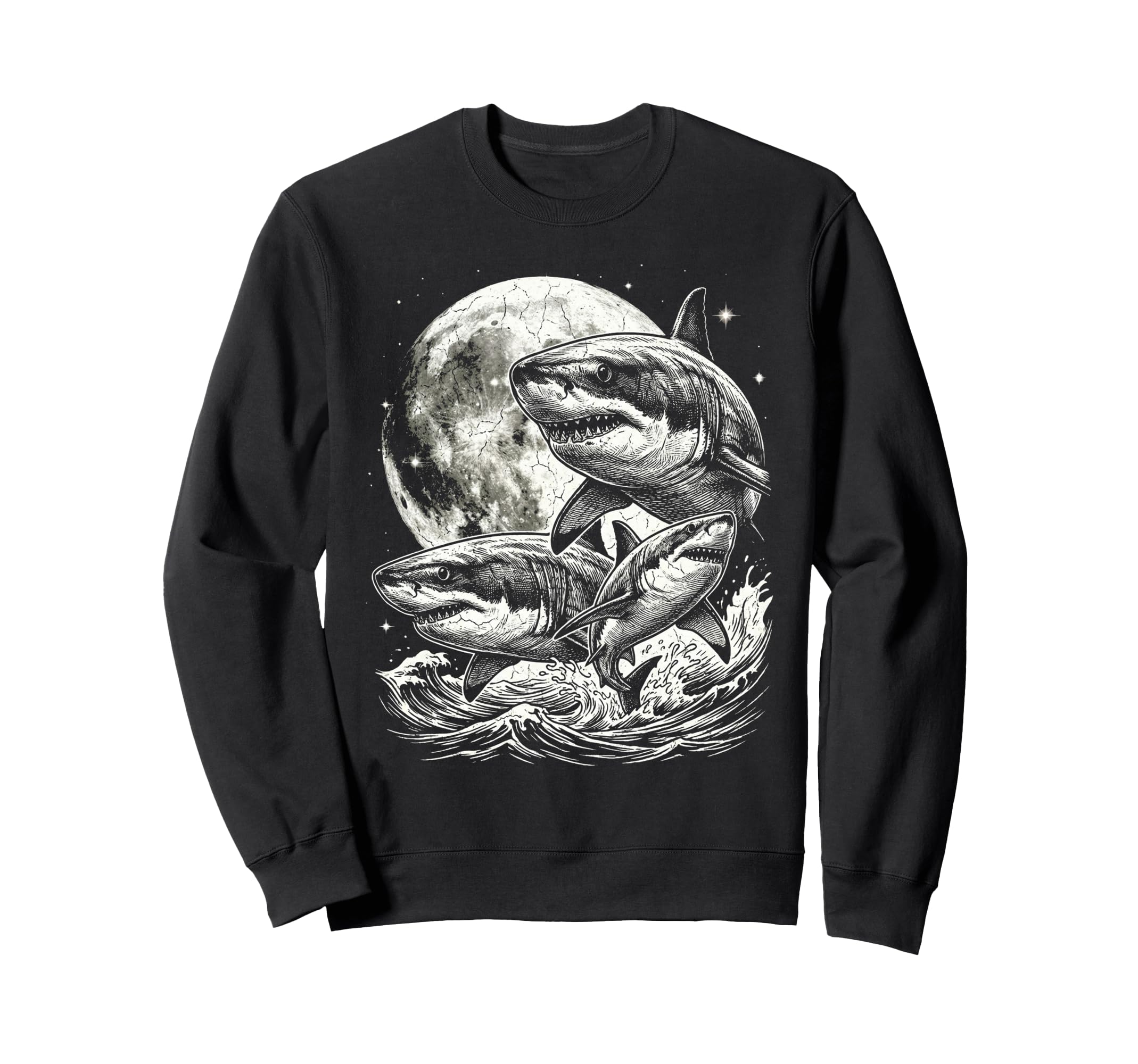 Shark 90S Aesthetic Y2K Shark Sweatshirt - Fun Novelty Design Men Women - T-Shirt, Sweatshirt, Hoodie