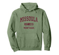 Missoula Montana Mt Athletic Sports Hoodie - Fun Novelty Design for Adults - T-Shirt, Sweatshirt, Hoodie