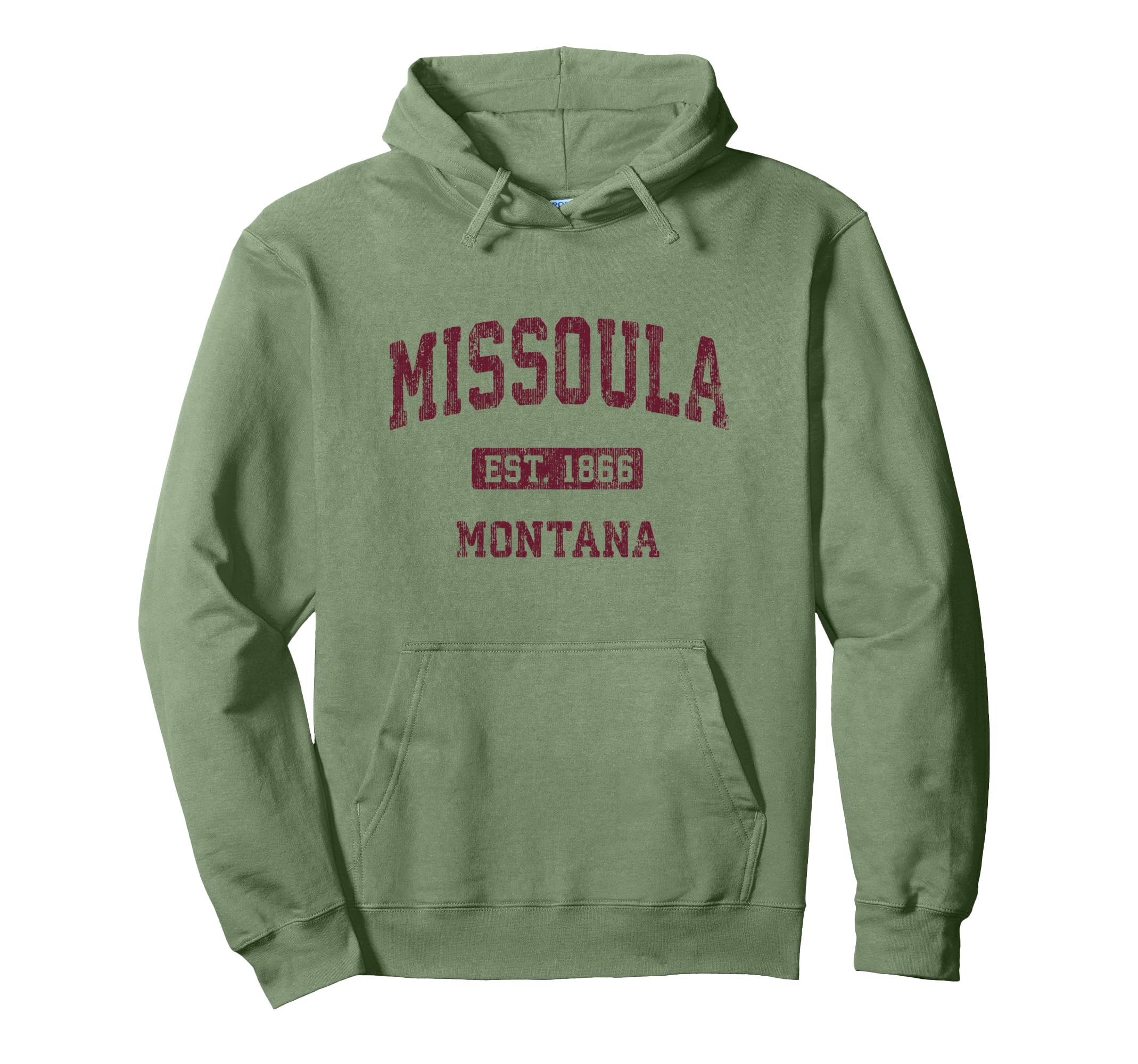 Missoula Montana Mt Athletic Sports Hoodie - Fun Novelty Design for Adults - T-Shirt, Sweatshirt, Hoodie