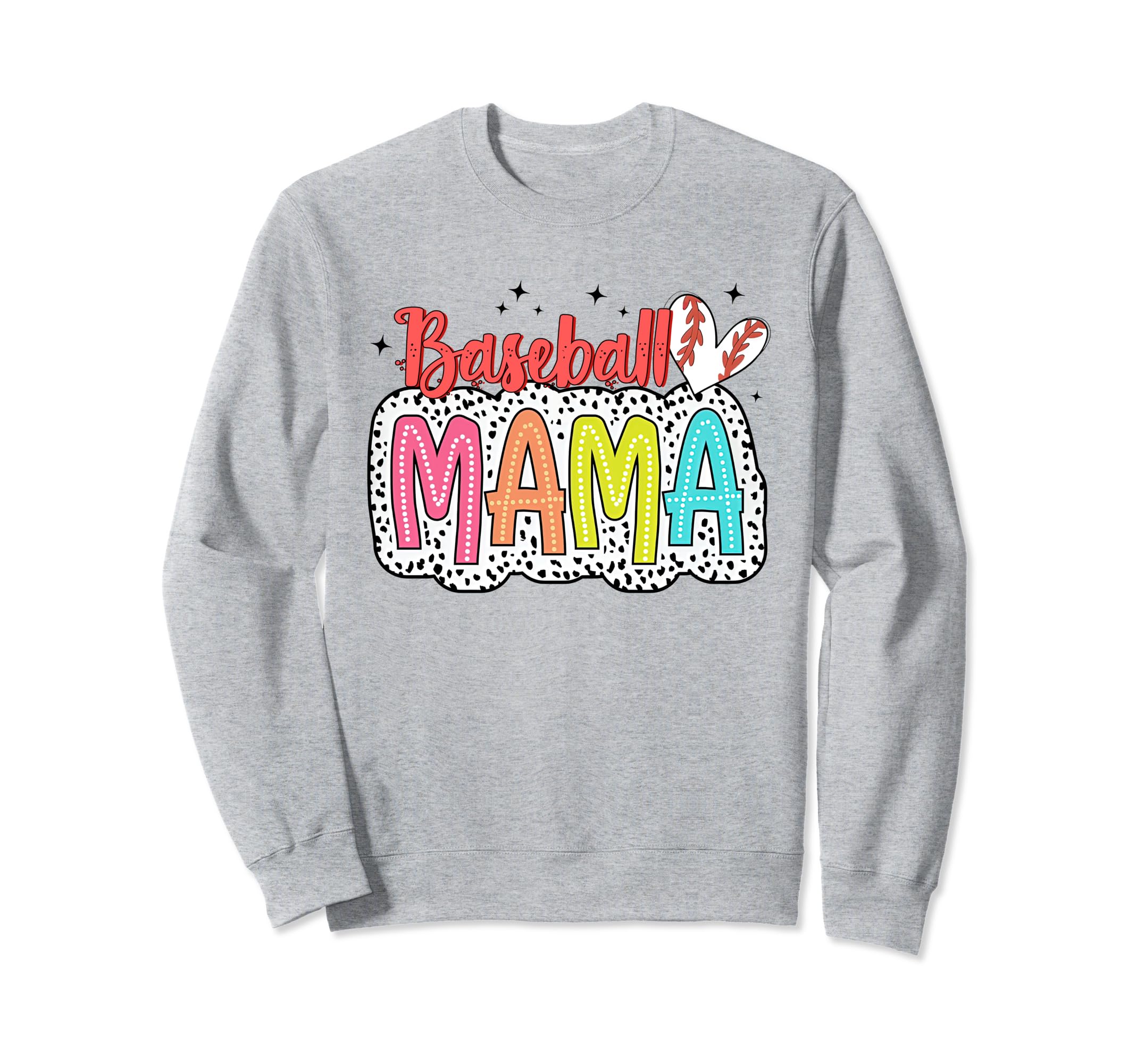Baseball Mama Dalmatian Dots Sweatshirt - Fun Novelty Design for Adults - T-Shirt, Sweatshirt, Hoodie
