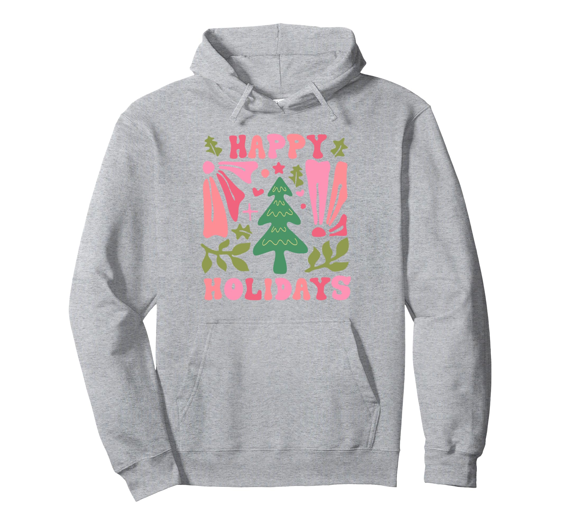 Christian Faith Boho Happy Holidays Hoodie - Aesthetic Graphic for Adults - T-Shirt, Sweatshirt, Hoodie